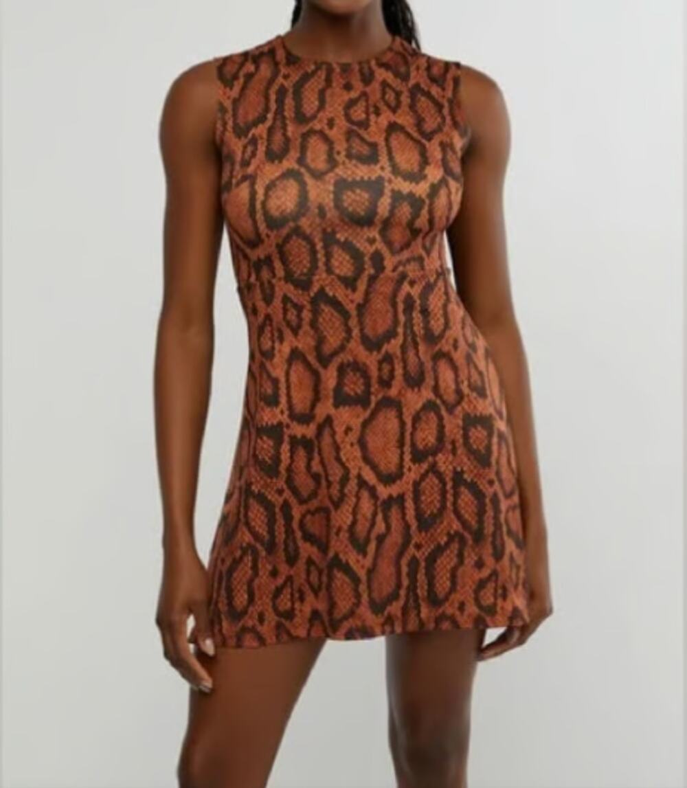 WeWoreWhat Muscle Tank Mini Dress In Snake NWT